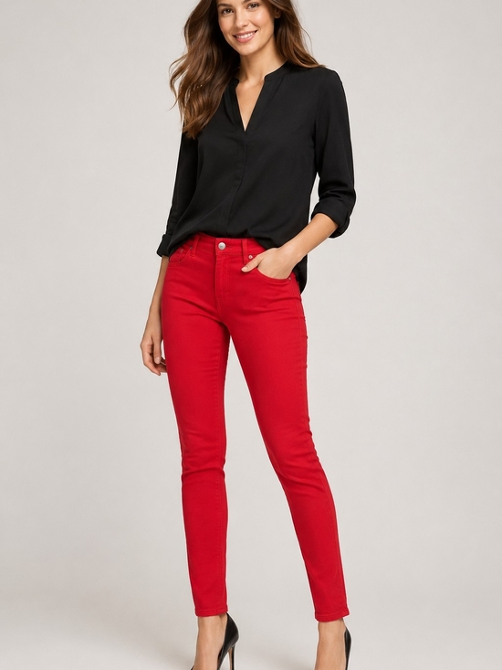 kate spade Denim - Kate Spade Broome Street Play Hooky Red Skinny Jeans Size 27